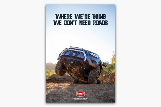 WK2 POSTER (Where We're Going We Don't Need Roads)
